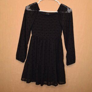 Art Class Girls' Tiered Black Dress, Size M (8)
